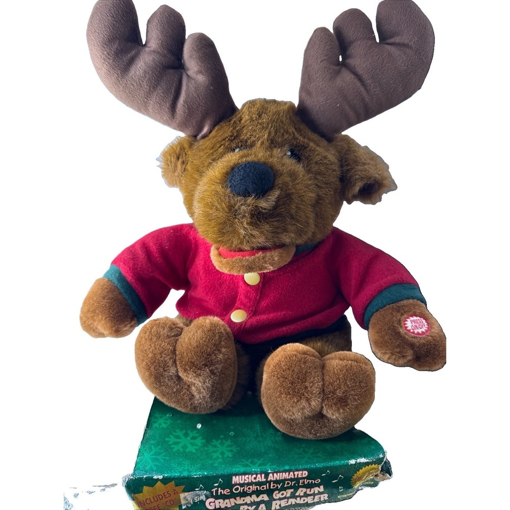 Dr. Elmo "Grandma Got Run Over By A Reindeer" Singing Plush 12" See Video